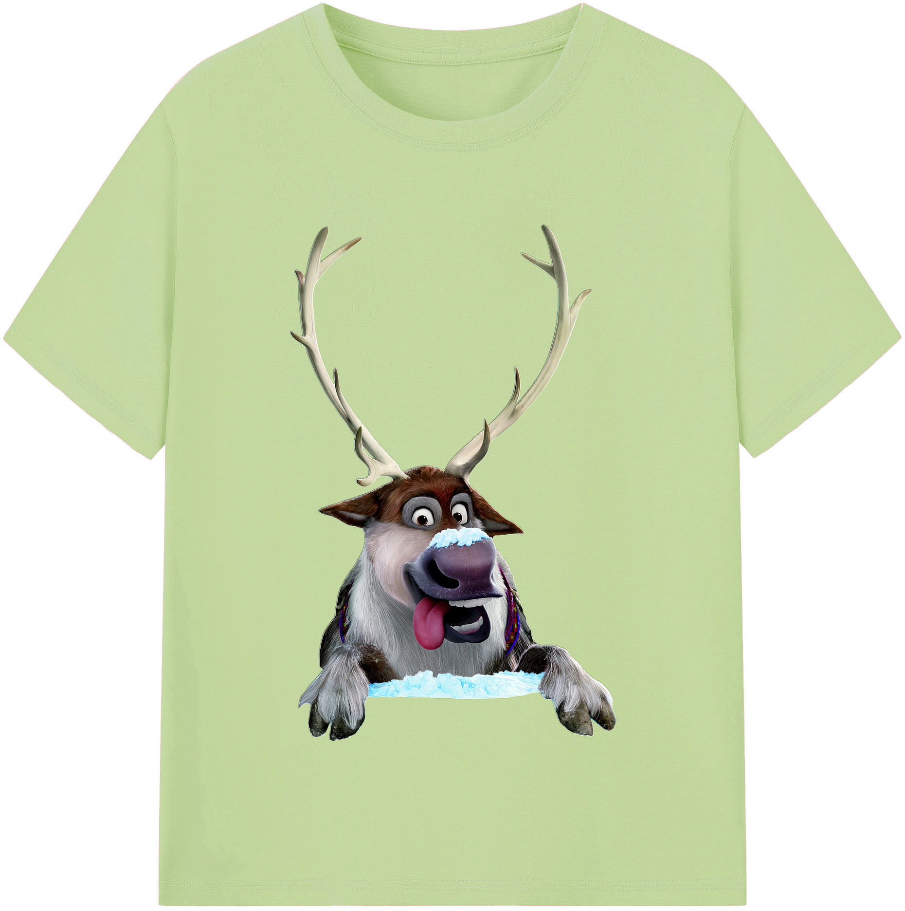 （画像用） アナと雪の女王 アンナ エルサ Frozen Anna Elsa 綿100％半袖Tシャツ（フロントプリント）